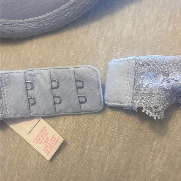 Victoria’s Secret Lavender Lace Trim and Rhinestone Bra with Pink Straps - Picture 8 of 8